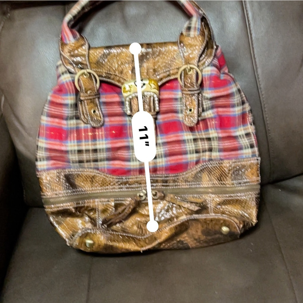 JN'S Plaid Flap Bag - New With Tags - Tartan Shoulder - Picture 9 of 9